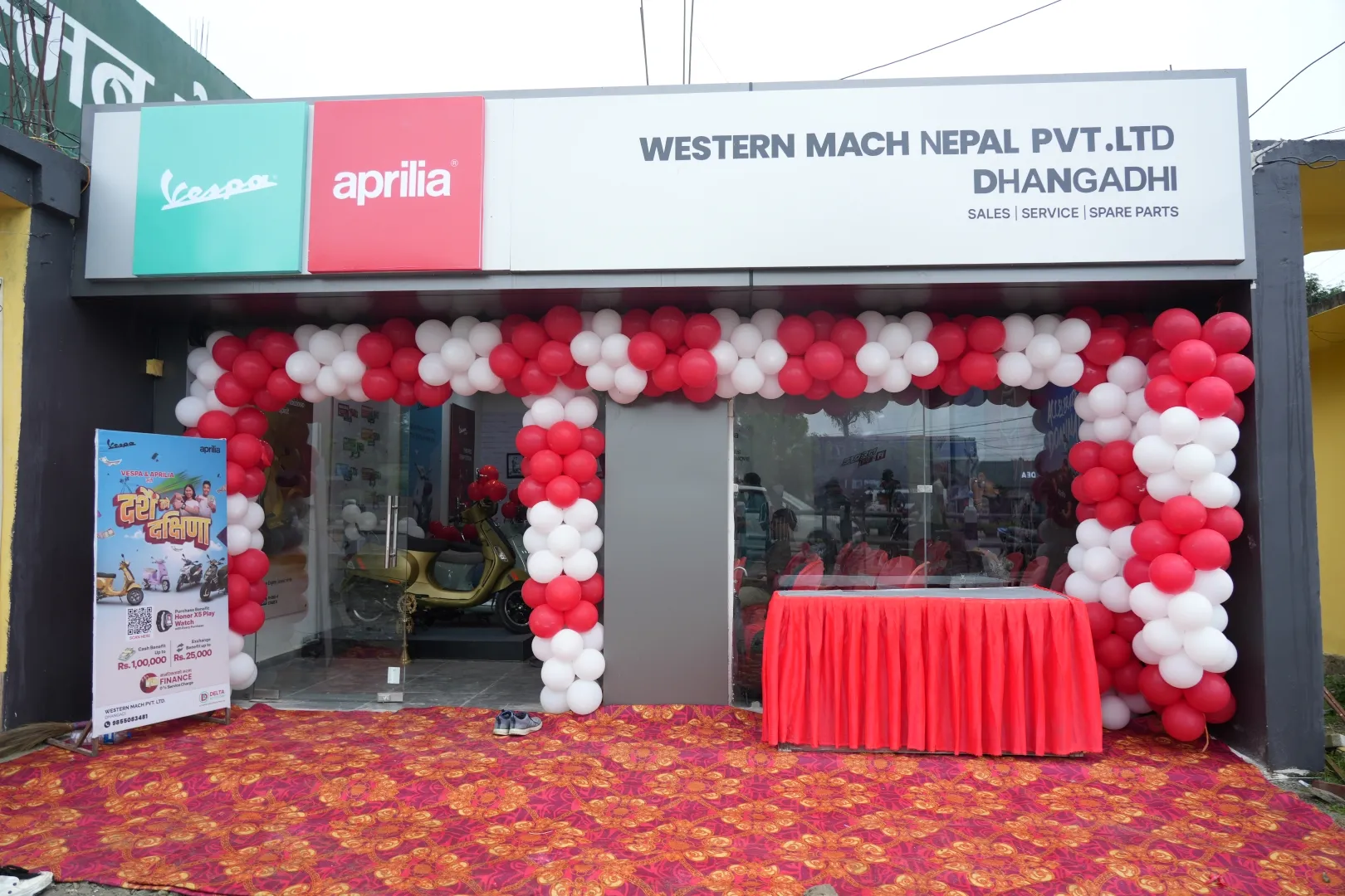 New Vespa and Aprilia Showroom Now in Dhangadhi