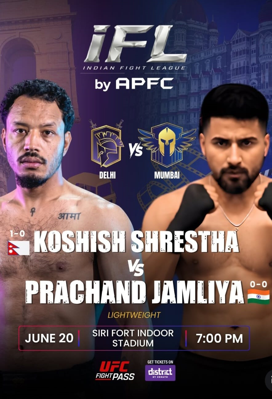 Nepali MMA Fighter Koshish Shrestha to Represent Delhi Team in India's International Fight League